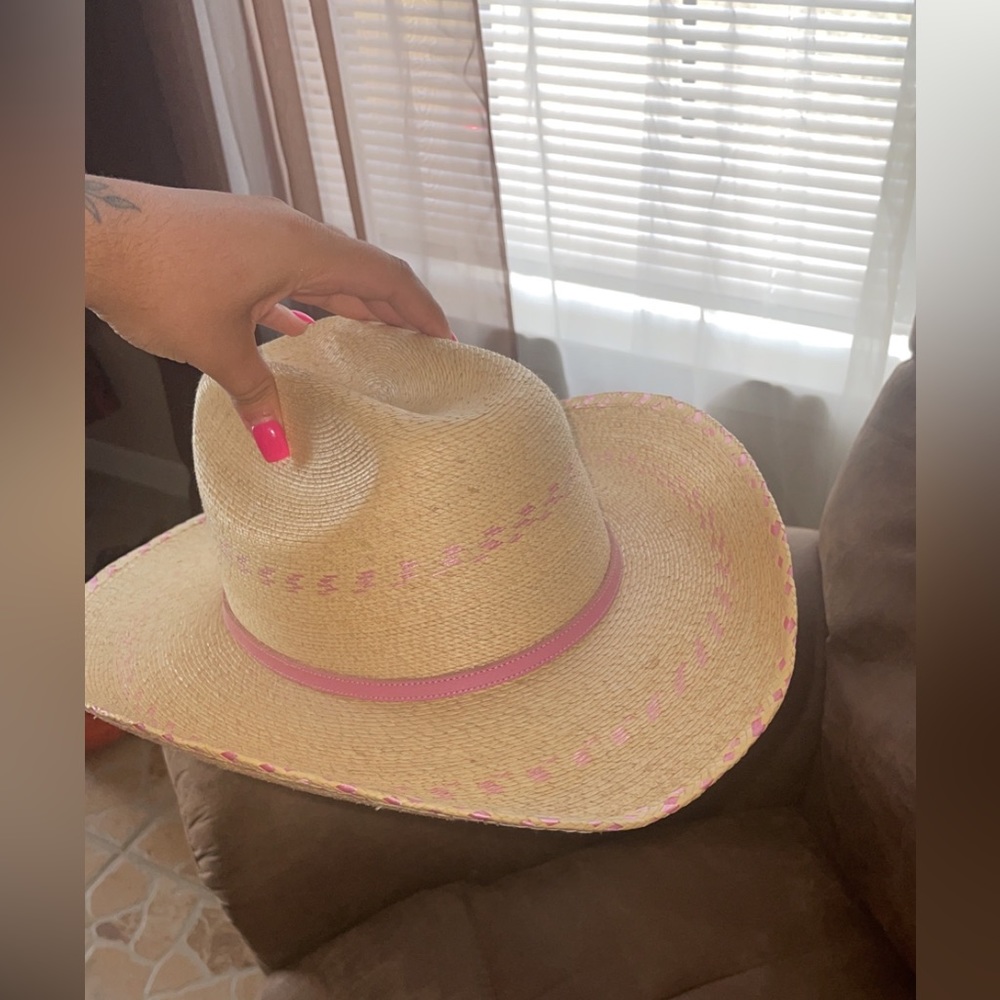 Girls straw cowboy hat